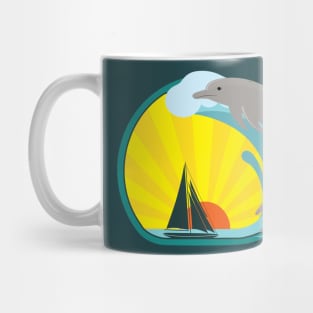 Dolphin at Sunset Mug